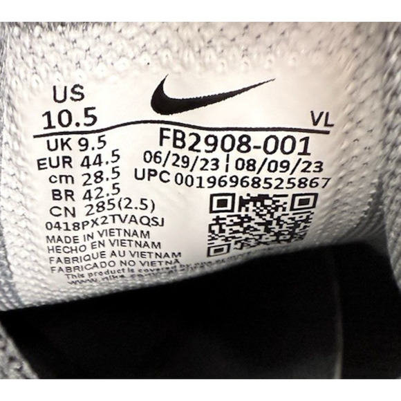 Nike Force Trout 9 Pro MCS Black White Baseball Cleats FB2908-001 Mens Size 10.5 - Picture 6 of 8